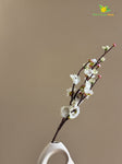 Artificial Plum Blossom Flower Stick - White