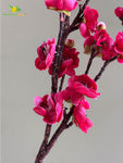 Artificial Plum Blossom Flower Stick - Dark Pink