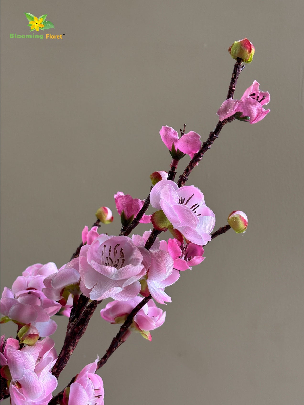 Artificial Plum Blossom Flower Stick - Pink