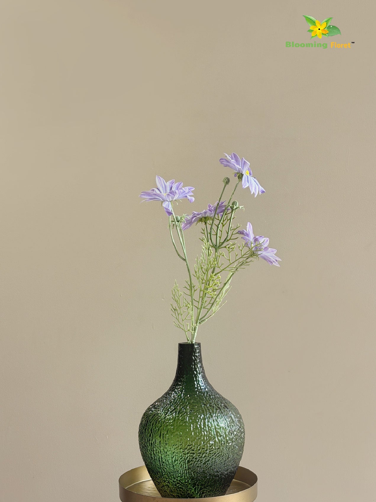 Faux Gerbera Flower Stick - Light Purple