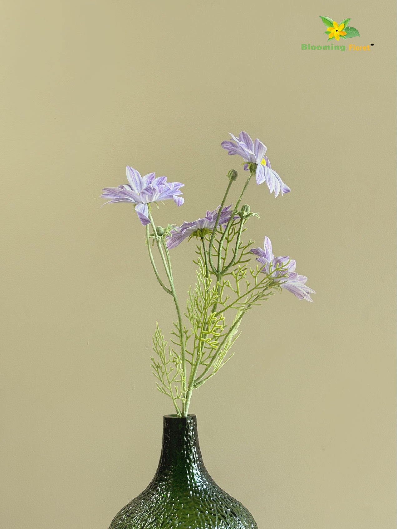 Faux Gerbera Flower Stick - Light Purple