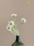 Faux Gerbera Flower Stick - White