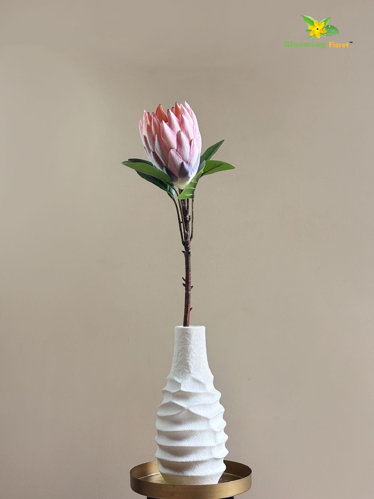 Queen Protea Flower Stick - Peach