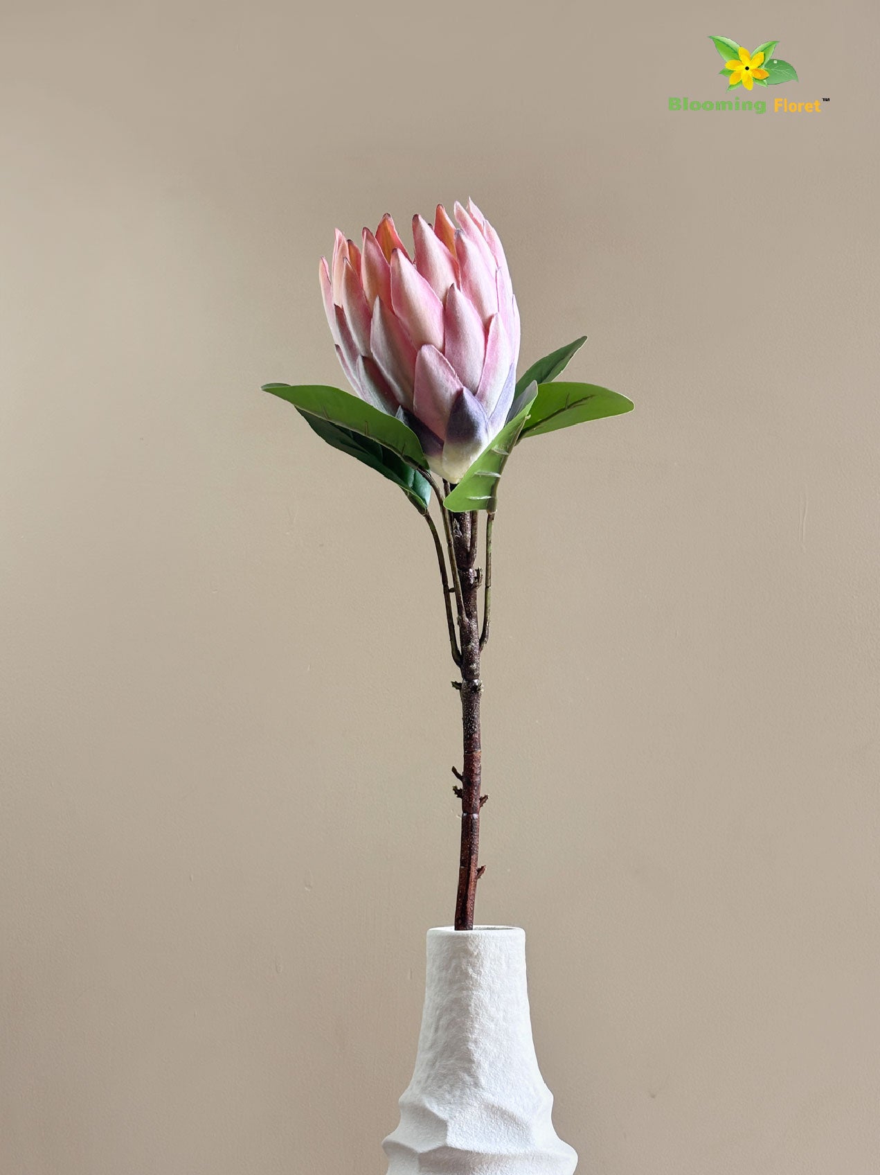 Queen Protea Flower Stick - Peach