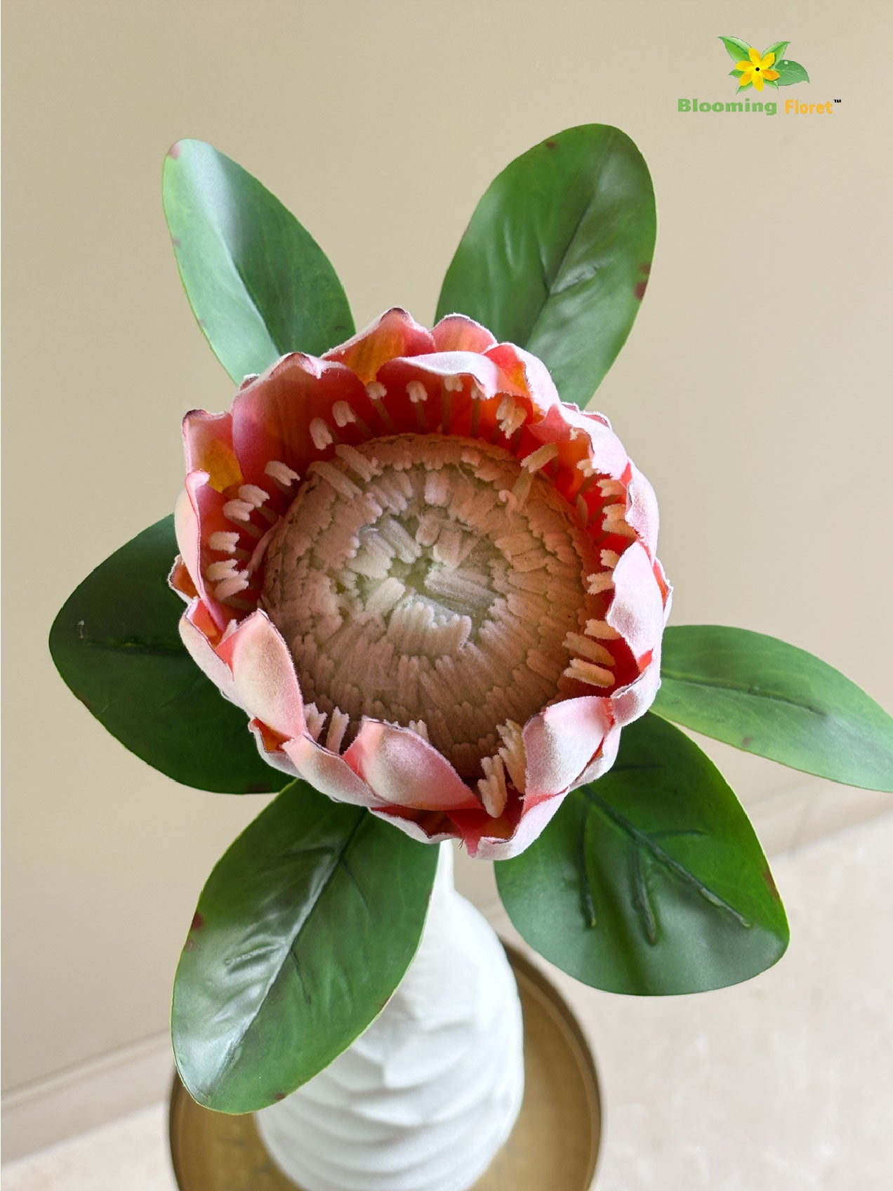 Queen Protea Flower Stick - Peach