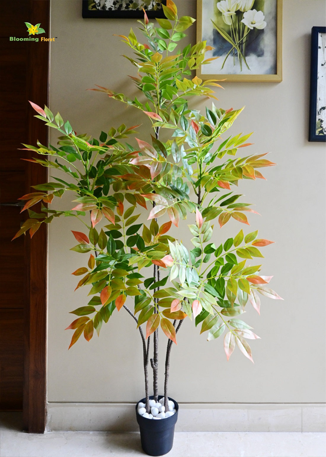 Minimalistic Faux Autumn Sumac Tree