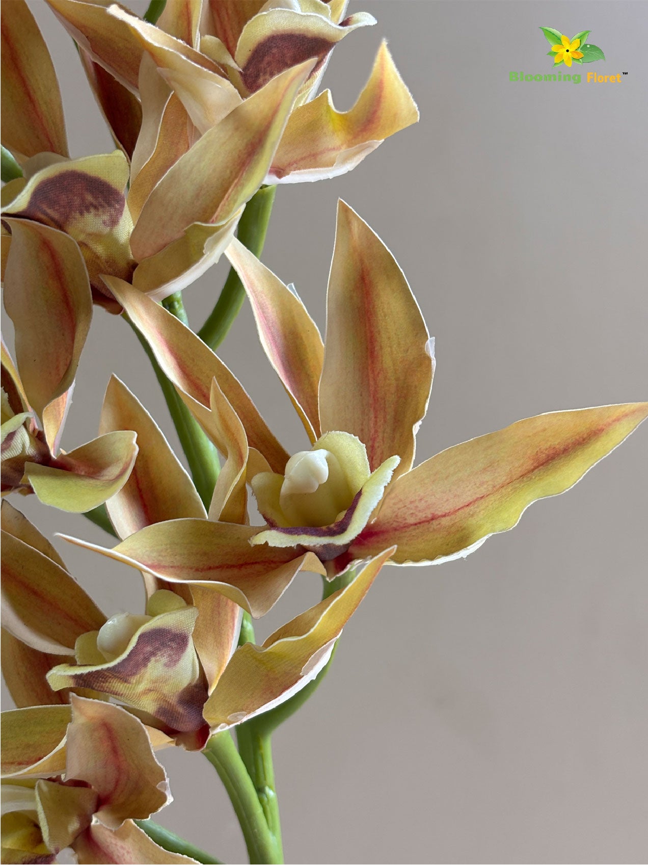 Orchid Flower Stick - Yellow, Red