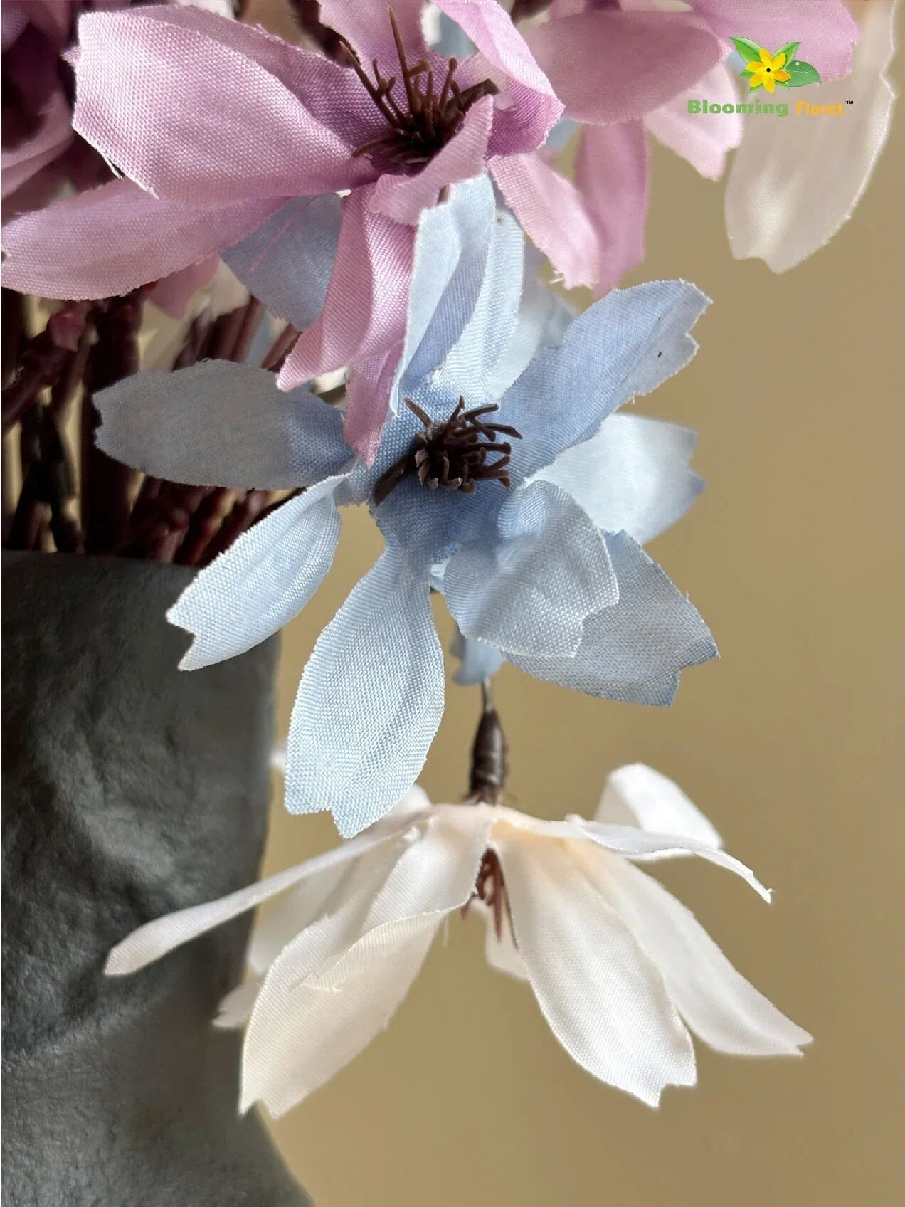 Magnolia Kobus Bunch - Off White, Blue, Purple Magnolia Kobus Blooming Floret 