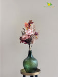 Dried Rose & Fall Leaves Bunch - Peach