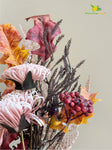 Autumn Essence Faux Dahlia Bouquet - Peach
