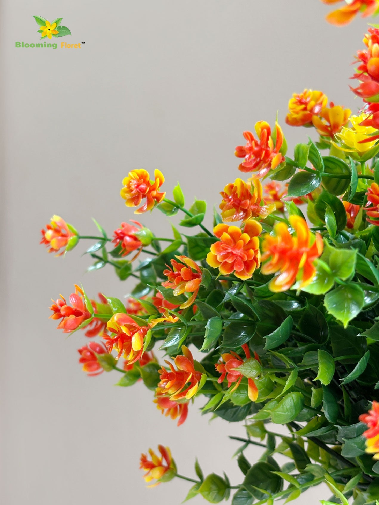 Artificial Kalanchoe Bunch Flower - Orange