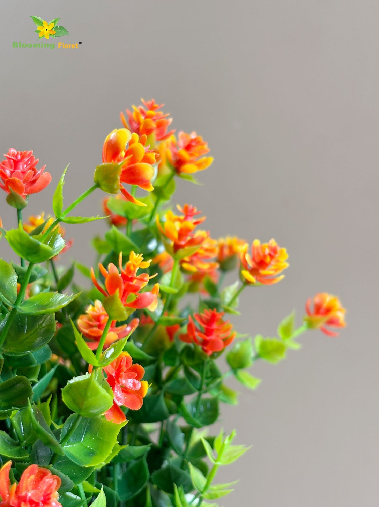 Artificial Kalanchoe Bunch Flower - Orange