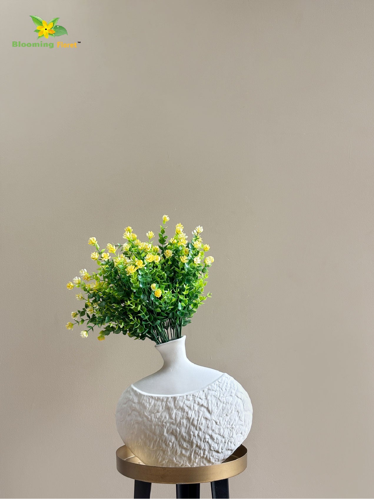 Artificial Kalanchoe Bunch Flower - Yellow