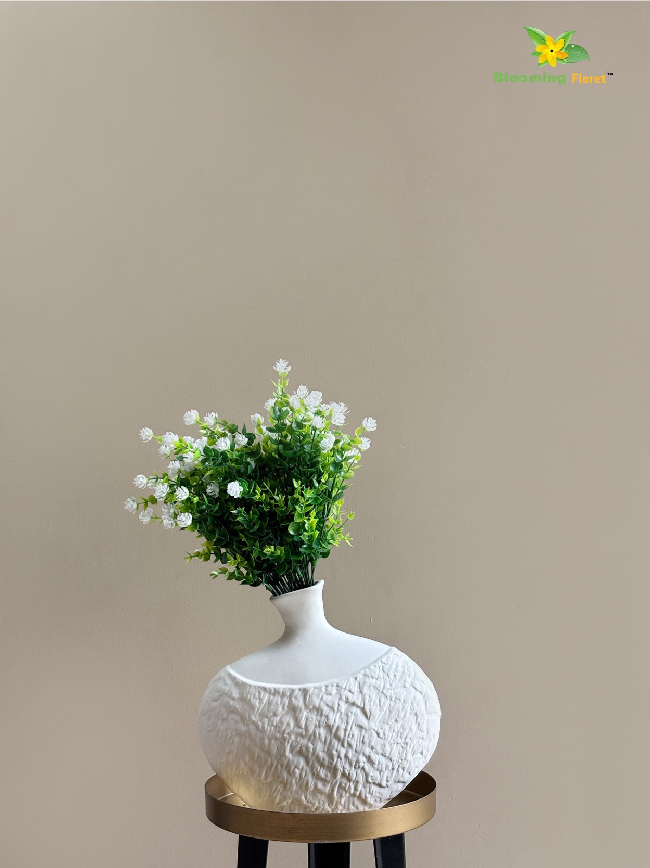 Artificial Kalanchoe Bunch Flower - White