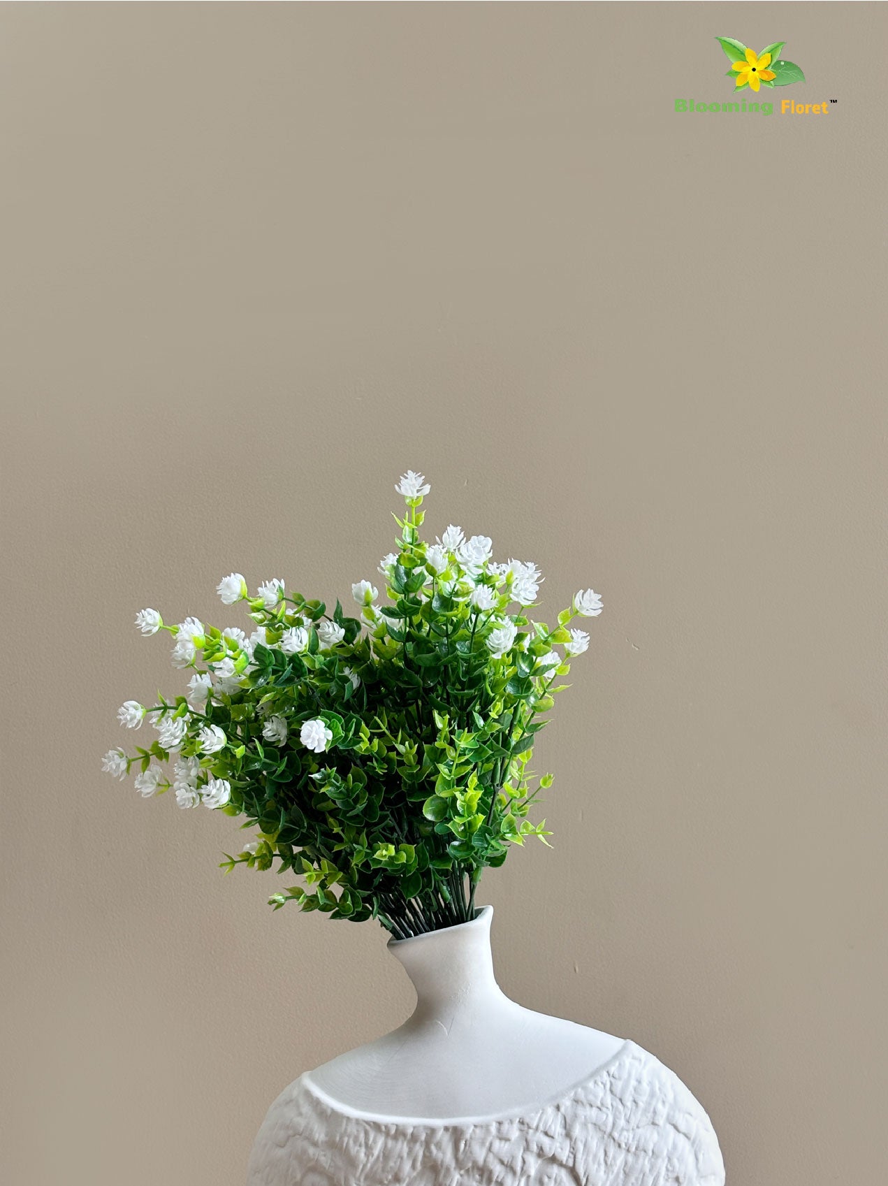 Artificial Kalanchoe Bunch Flower - White