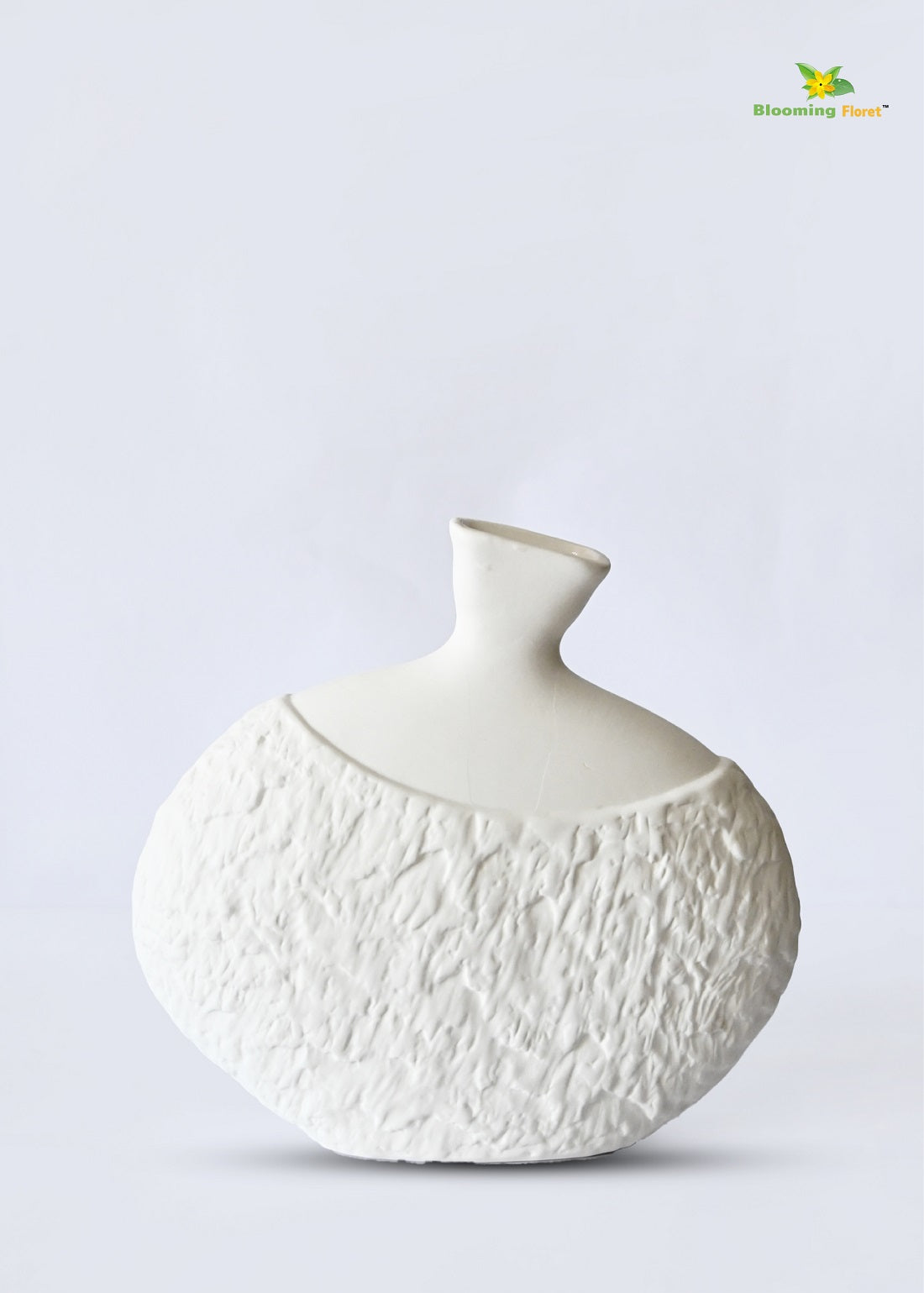 Serene Oval Ceramic Vase