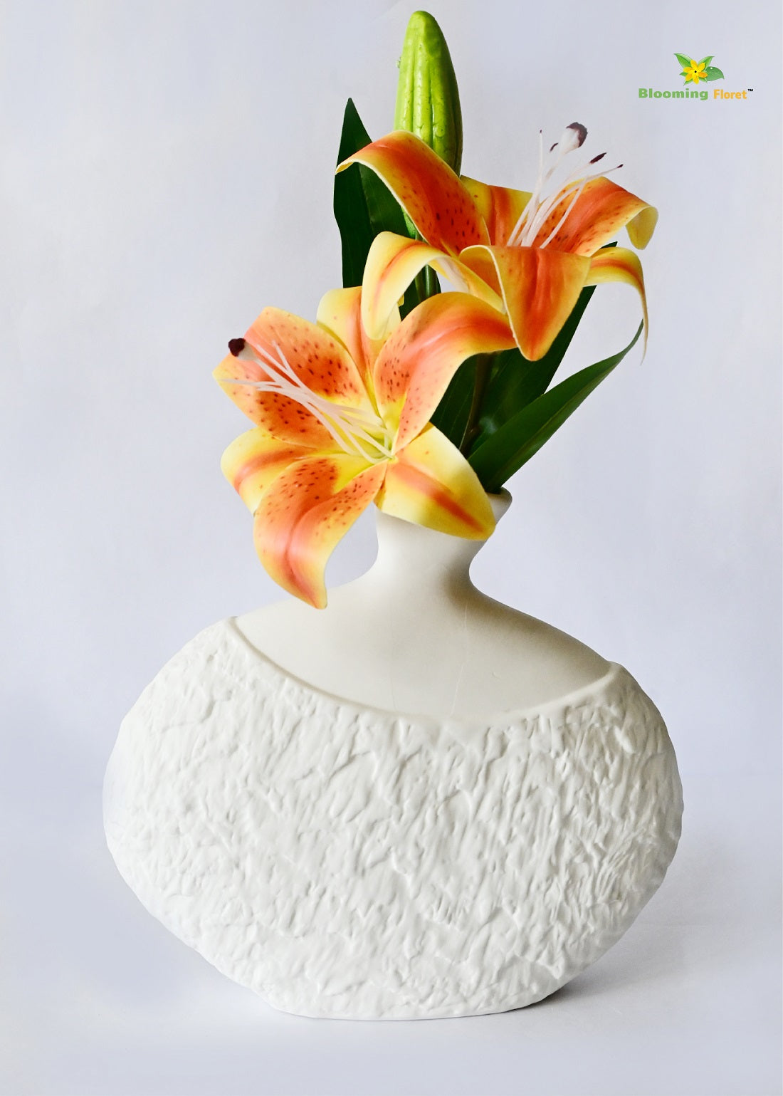 Serene Oval Ceramic Vase