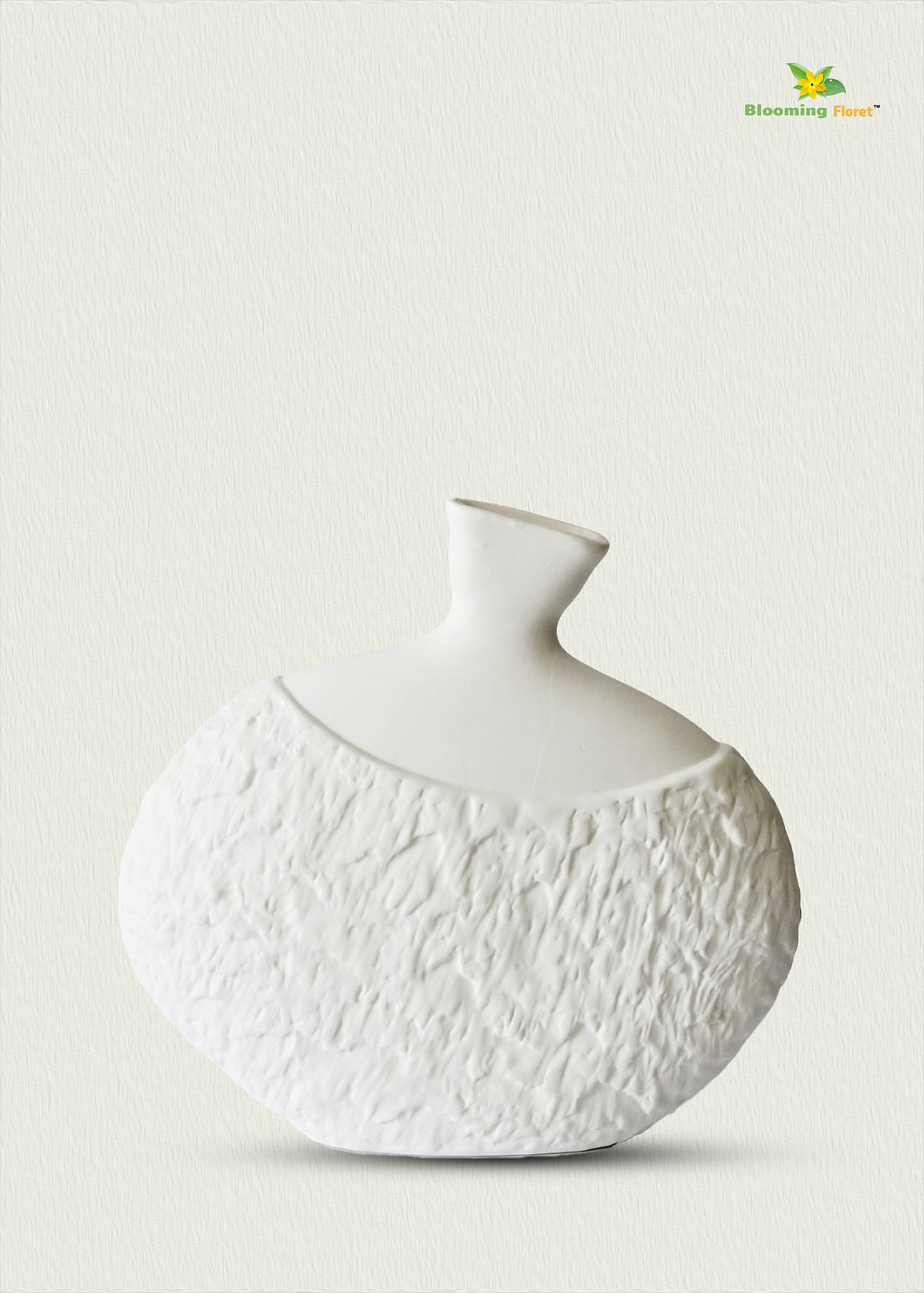 Serene Oval Ceramic Vase