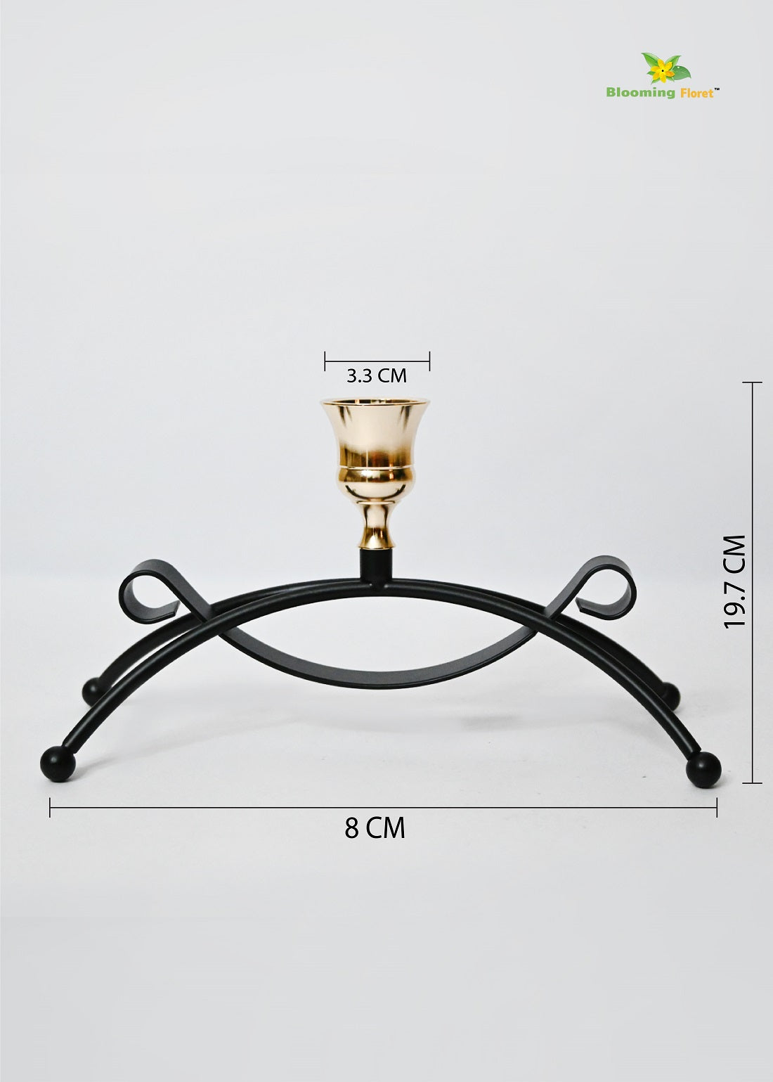 Artistic Wrought Brass Candle Holder