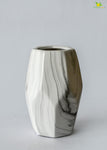 Pentagon Ceramic Marble Vase - Medium