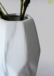 Pentagon Ceramic Marble Vase-Large
