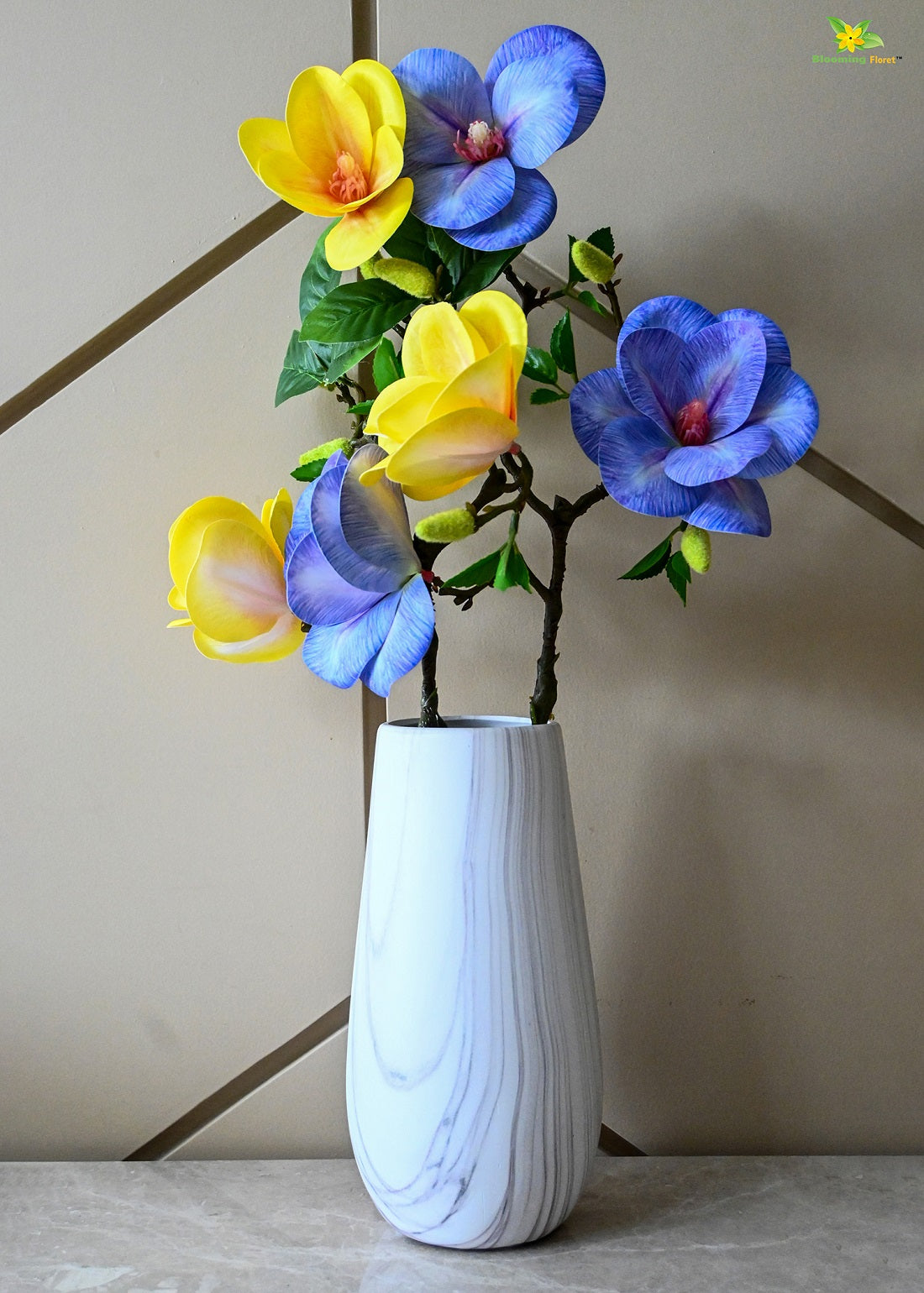 Marble Design Ceramic Vase | Medium | 25 cm