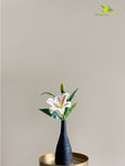 Artificial Lily Flower Stick - White, Light Pink