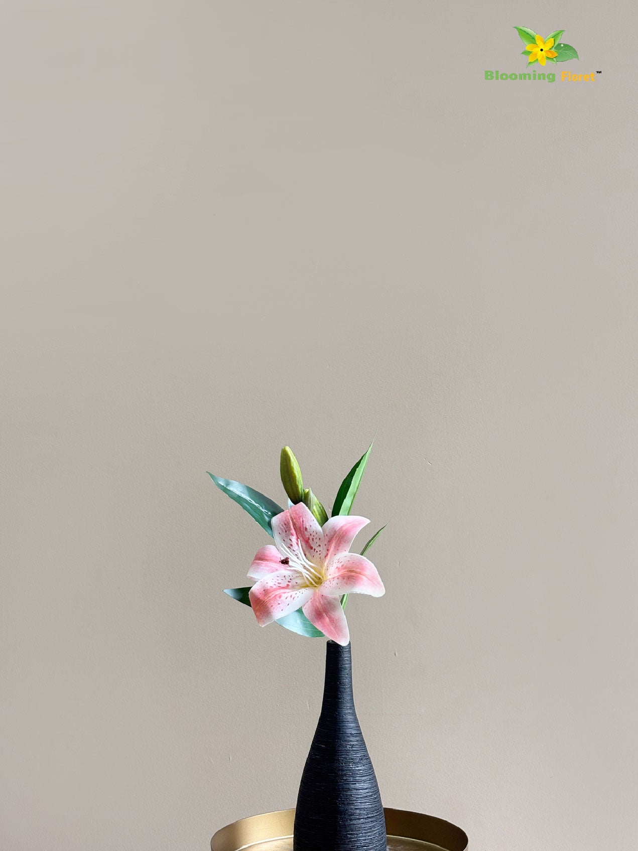 Artificial Lily Flower Stick - Light Pink