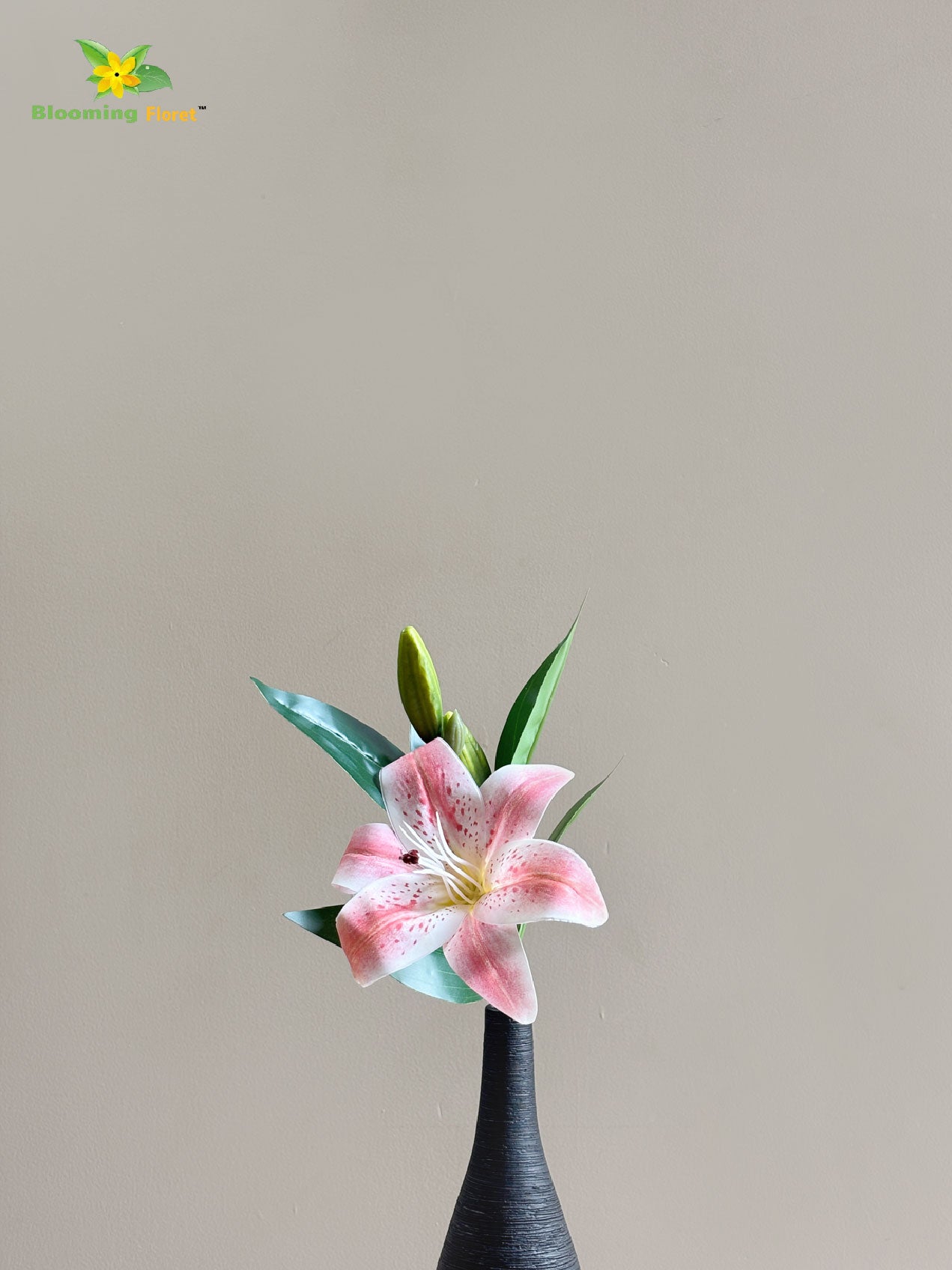 Artificial Lily Flower Stick - Light Pink