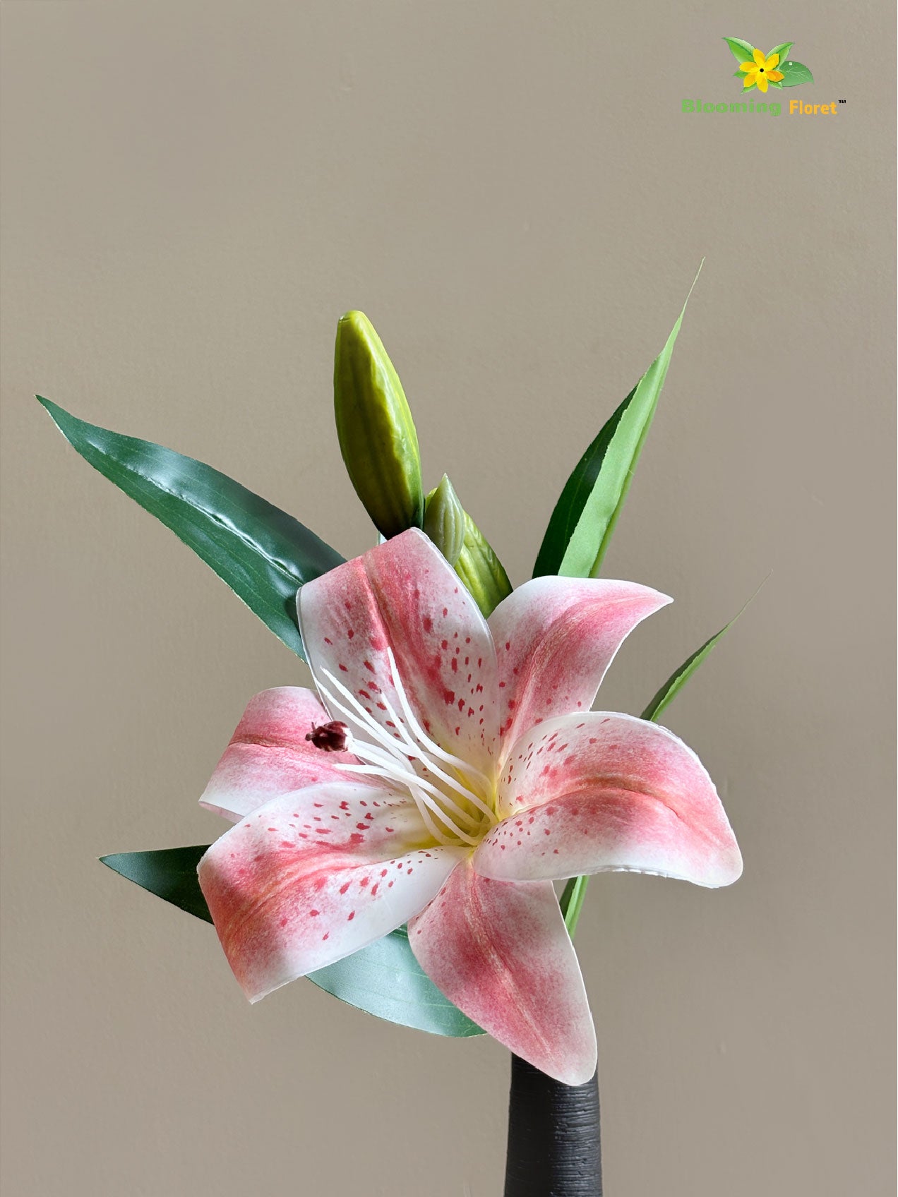 Artificial Lily Flower Stick - Light Pink