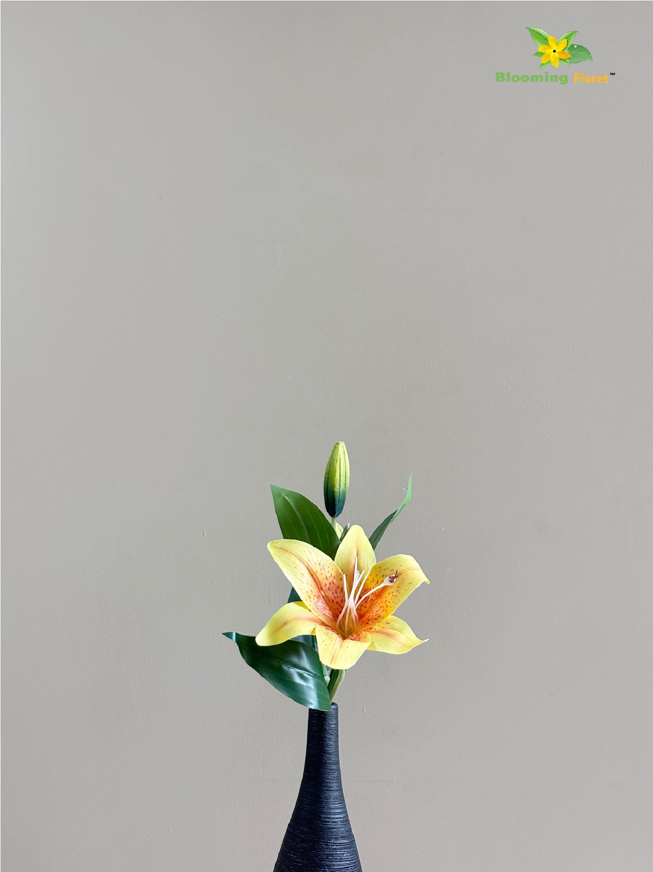 Artificial Lily Flower Stick - Yellow