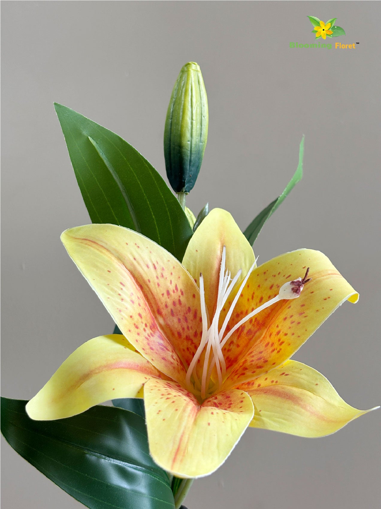 Artificial Lily Flower Stick - Yellow