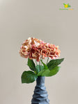 Artificial Hydrangea Flower Bunch - Light Brown