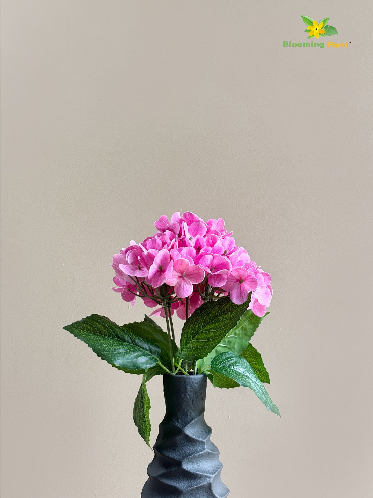 Artificial Hydrangea Flower Bunch - Pink
