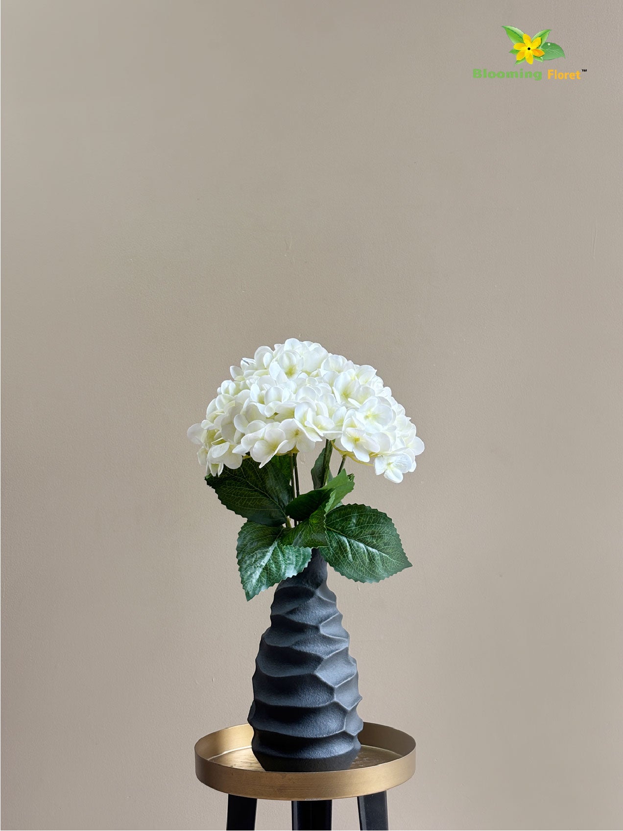 Artificial Hydrangea Flower Bunch - Off White