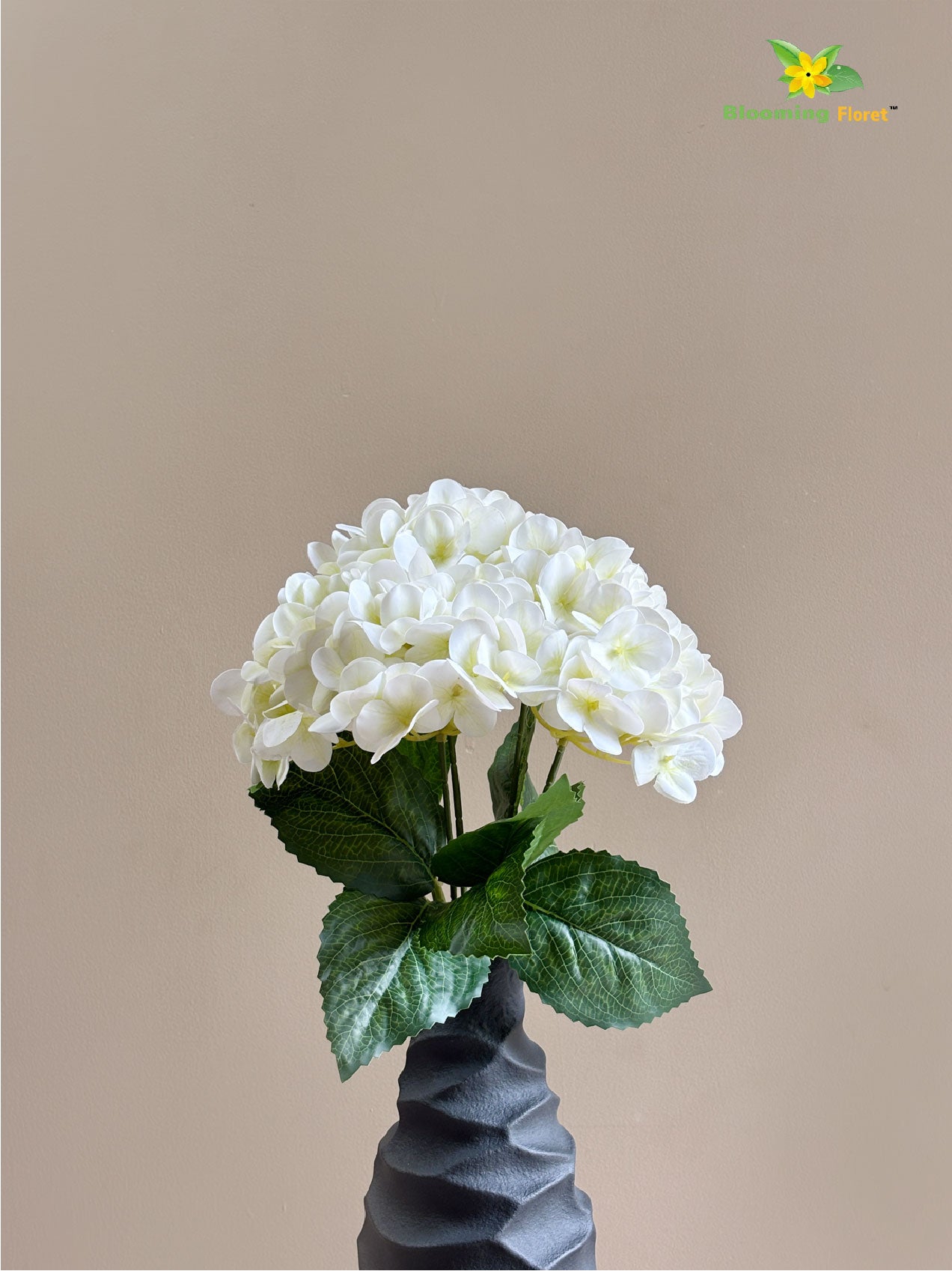Artificial Hydrangea Flower Bunch - Off White