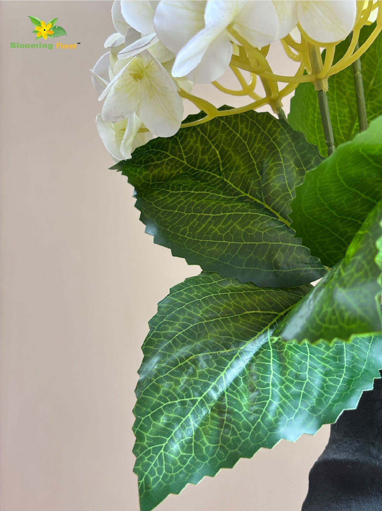 Artificial Hydrangea Flower Bunch - Off White