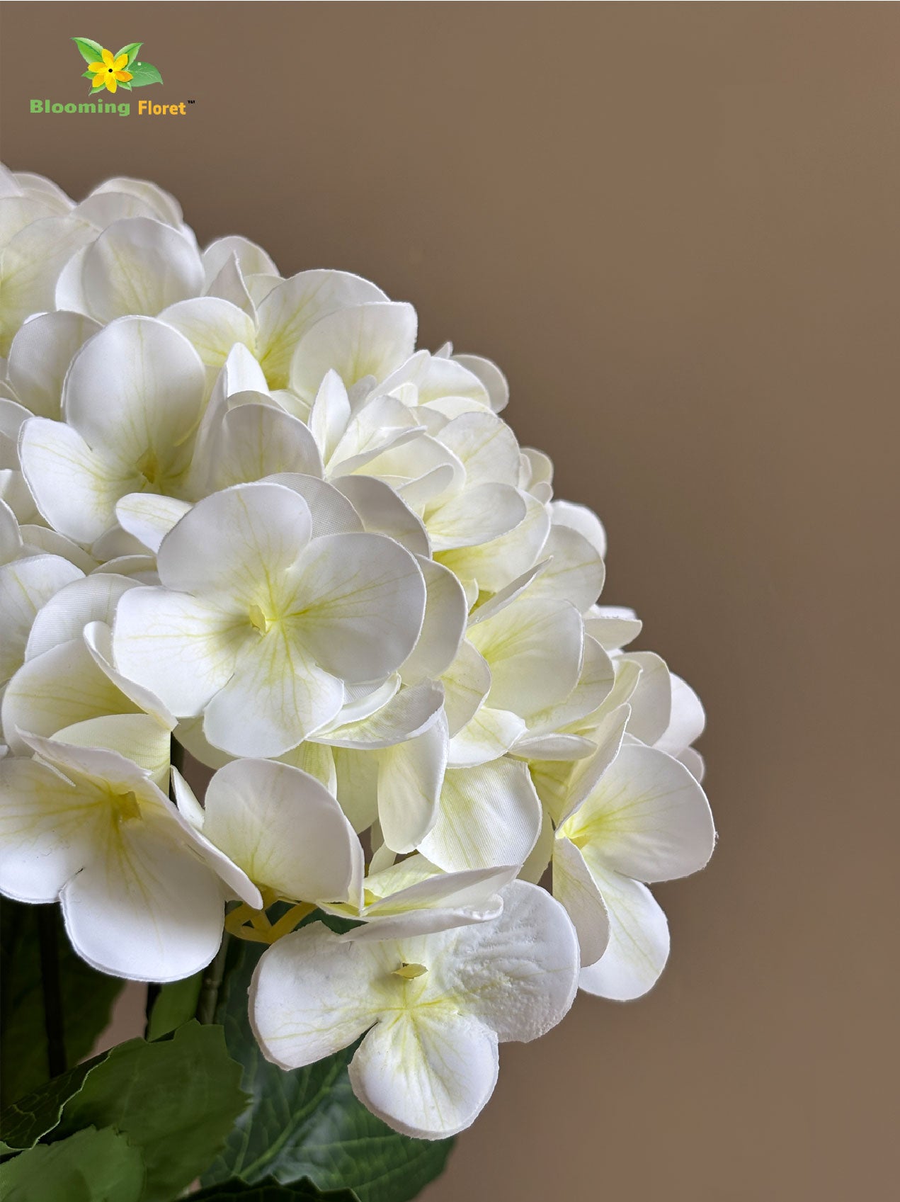 Artificial Hydrangea Flower Bunch - Off White