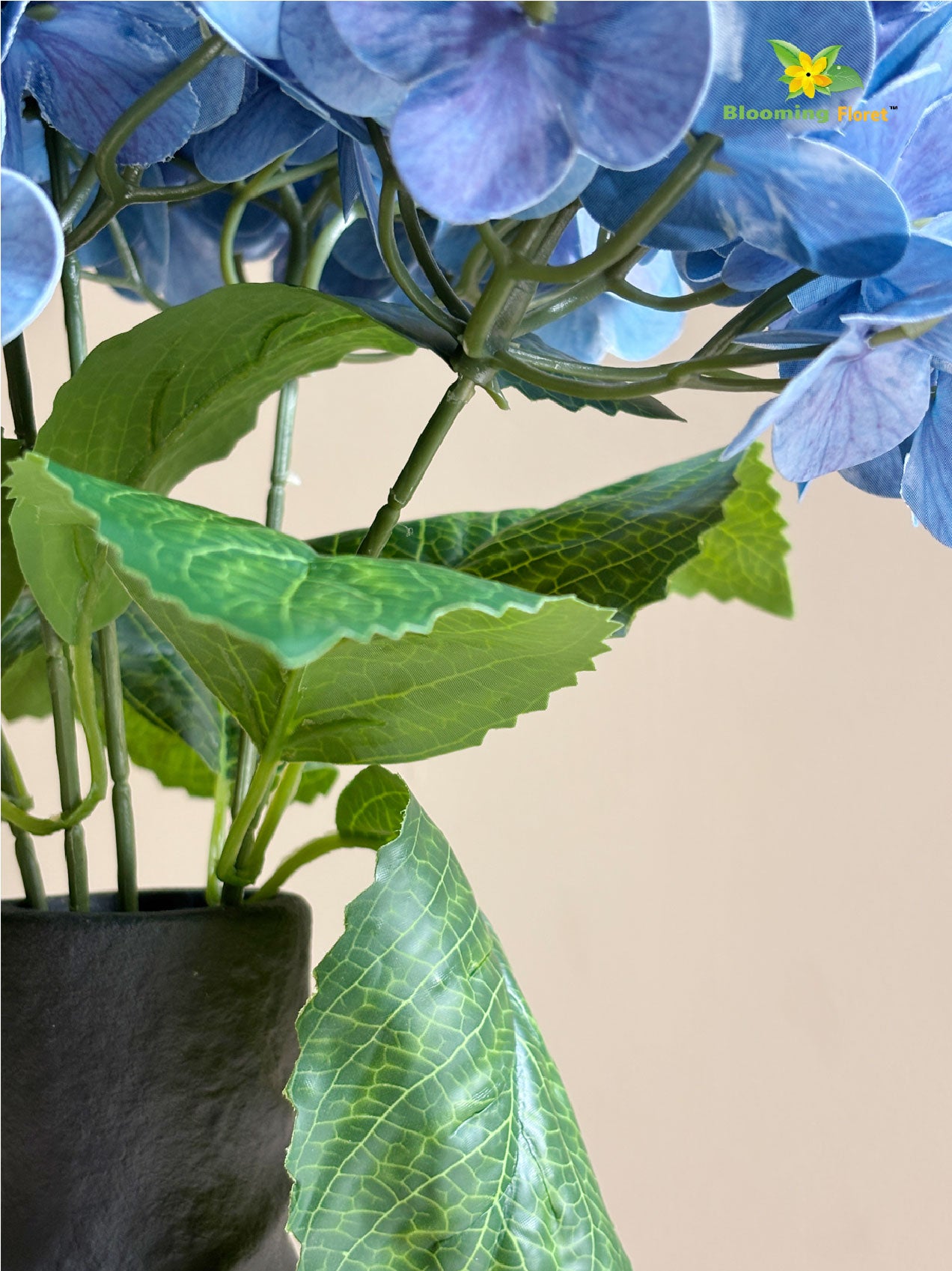 Artificial Hydrangea Flower Bunch - Blue