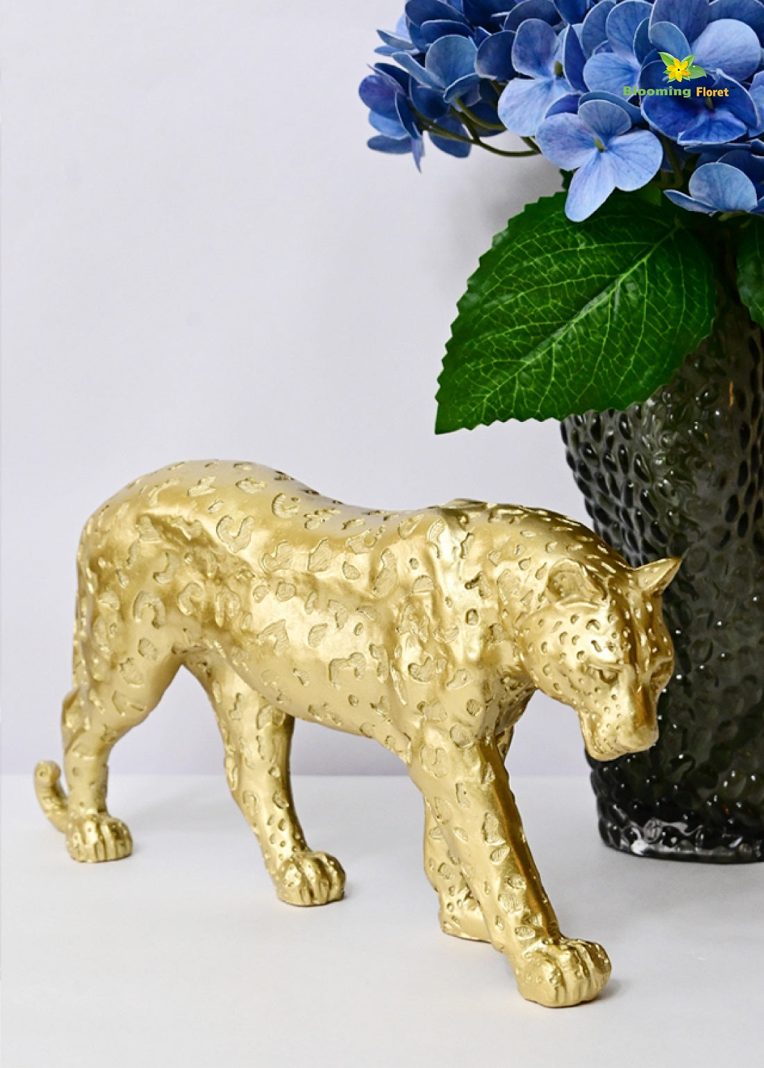 Majestic Aura Gold Leopard Figurine