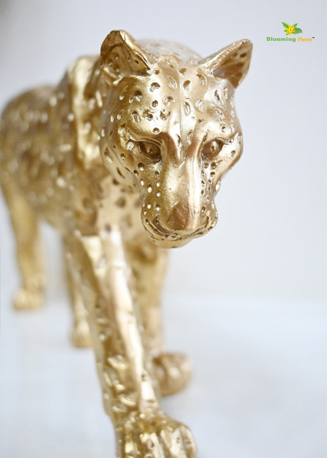 Majestic Aura Gold Leopard Figurine