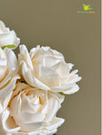 Artificial Rose Flower Bunch - Peach