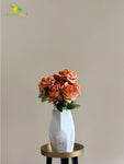 Artificial Rose Flower Bunch - Brown