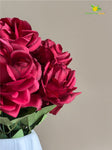 Artificial Rose Flower Bunch - Red