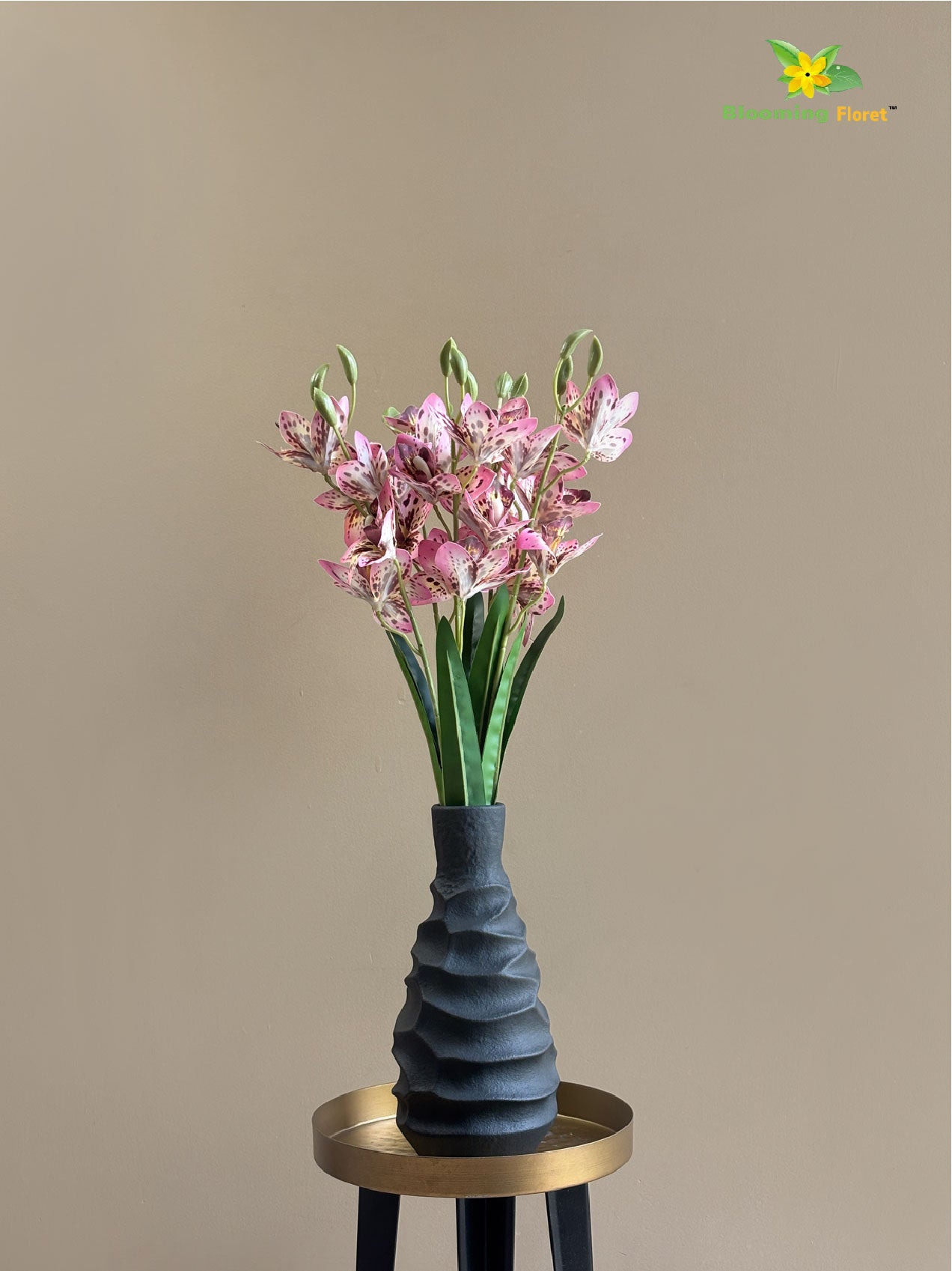 Artificial Cymbidium Orchid Flower Bunch - Pink