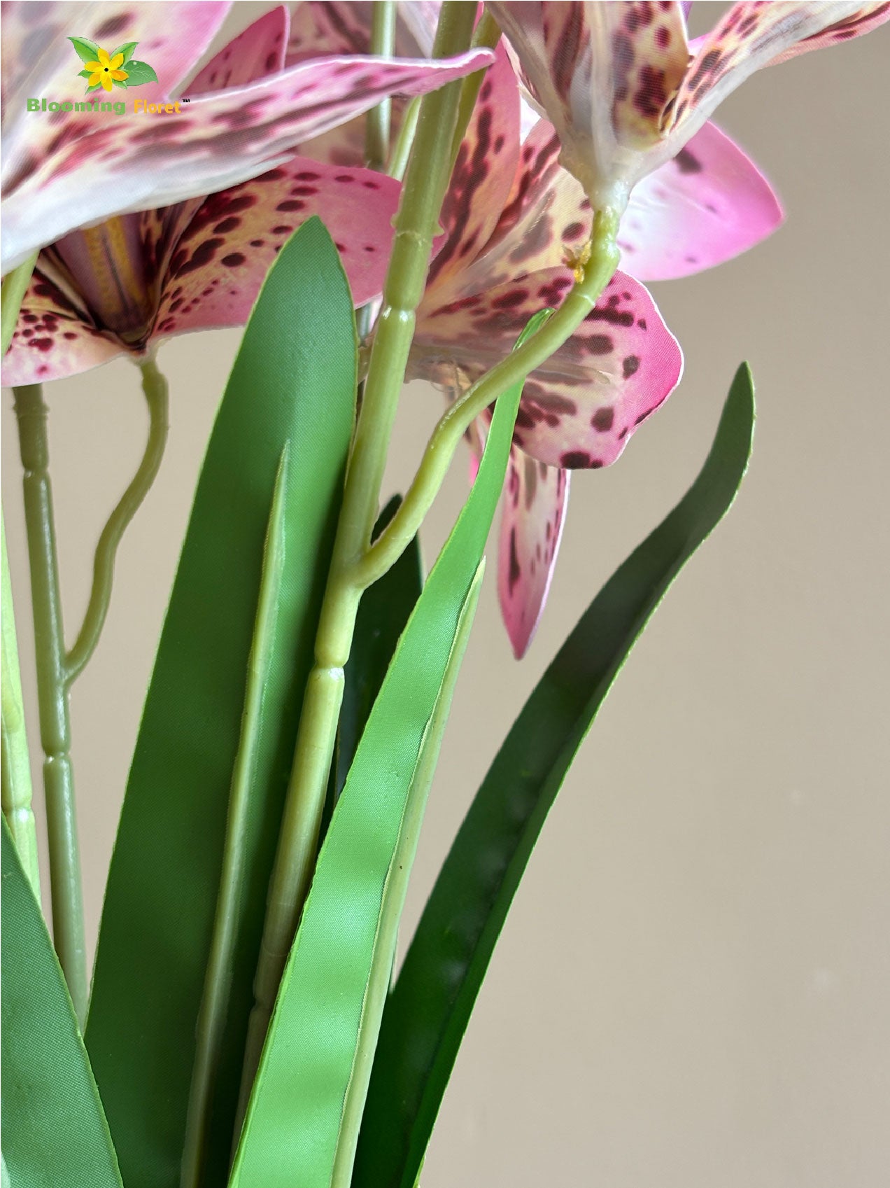 Artificial Cymbidium Orchid Flower Bunch - Pink