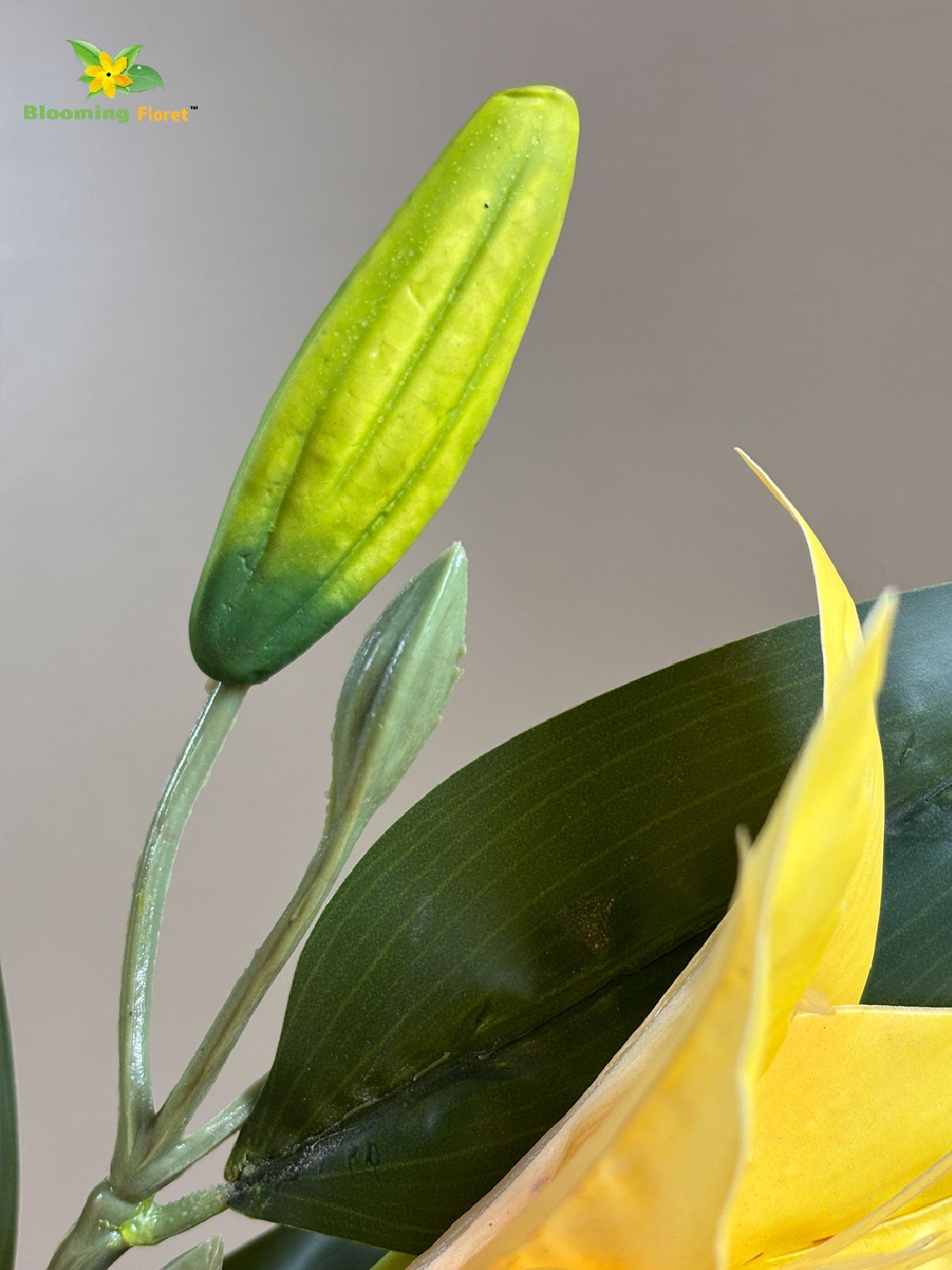 Artificial Lily Flower Stick - Yellow