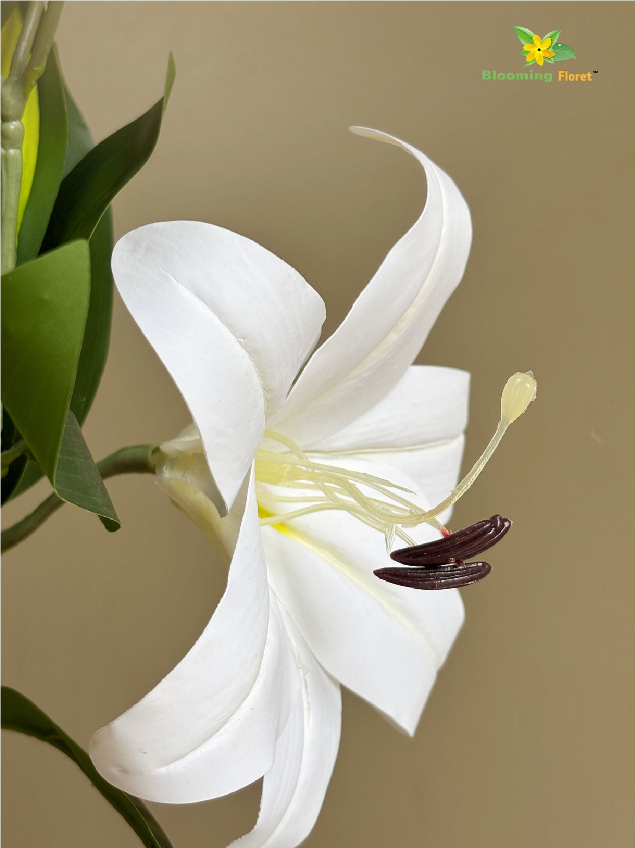 Artificial Lily Flower Stick - White