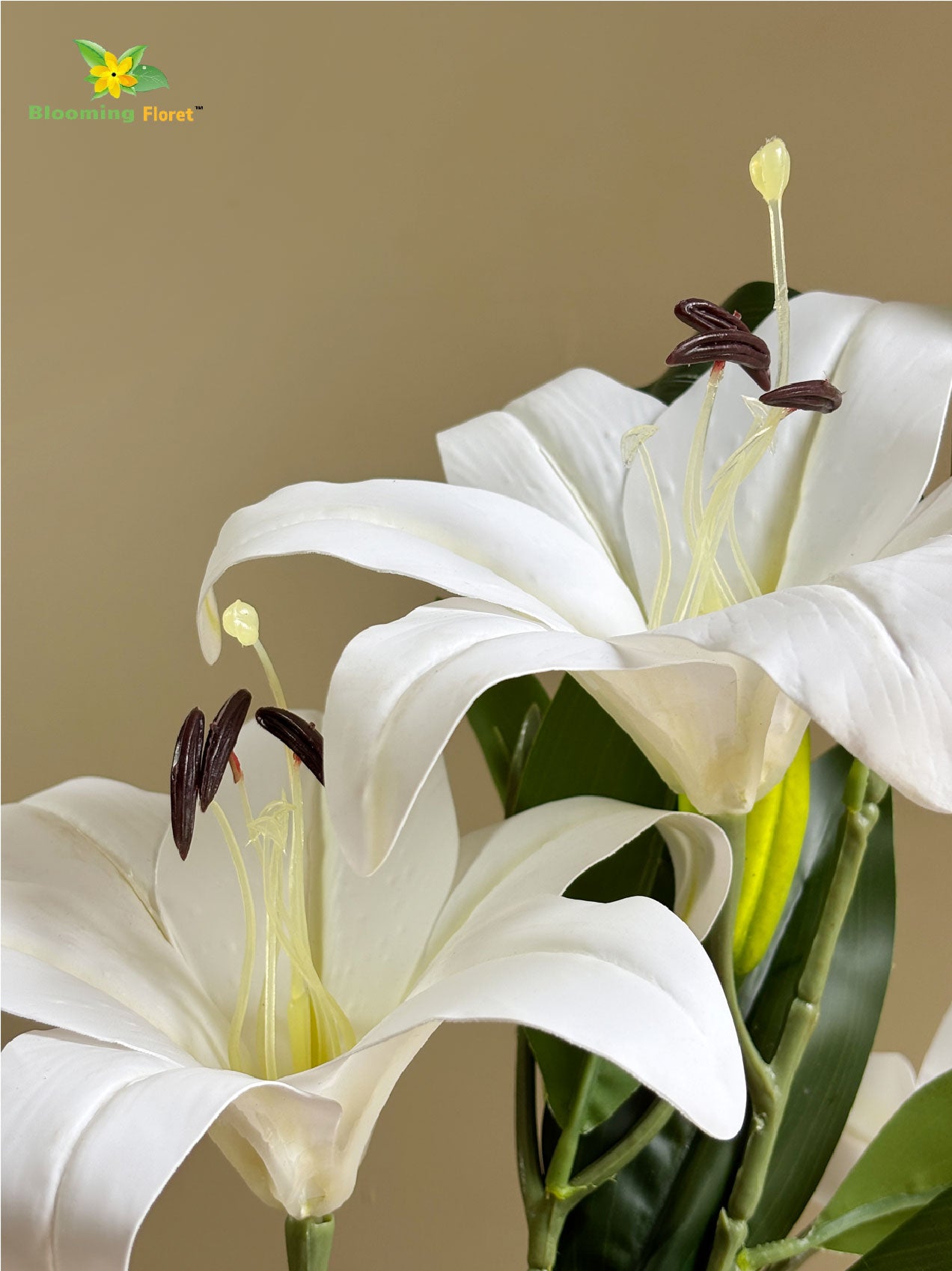 Artificial Lily Flower Stick - White