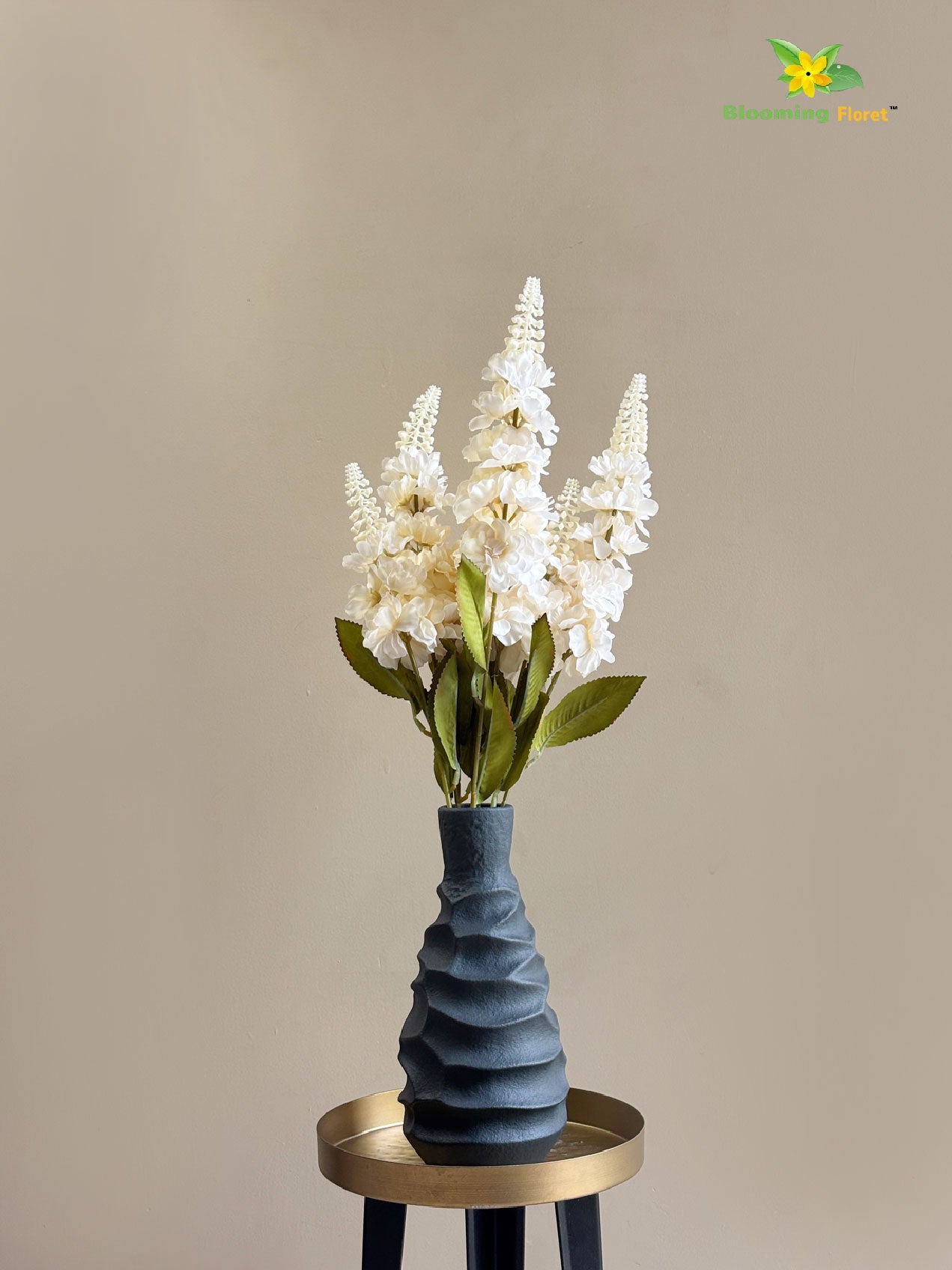 Artificial Snapdragon Flower Bunch - Off White